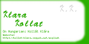 klara kollat business card